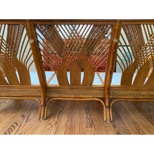 Vintage Rattan Sofa With Woven Design | Chairish