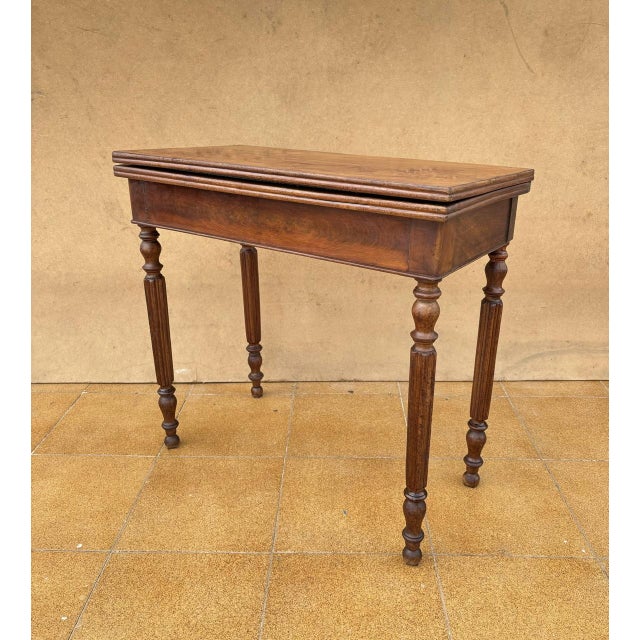 Oak Games Table with Green Felt Top, 1920s For Sale - Image 13 of 15