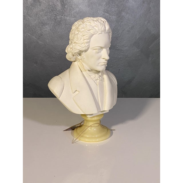 Marble dust bust statue depicting Beethoven by the talented and well-known composer "A. Giannelli," presumably from the...
