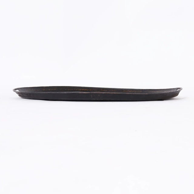 Antique English Tole Tray With Orientalist Painting For Sale In West Palm - Image 6 of 7