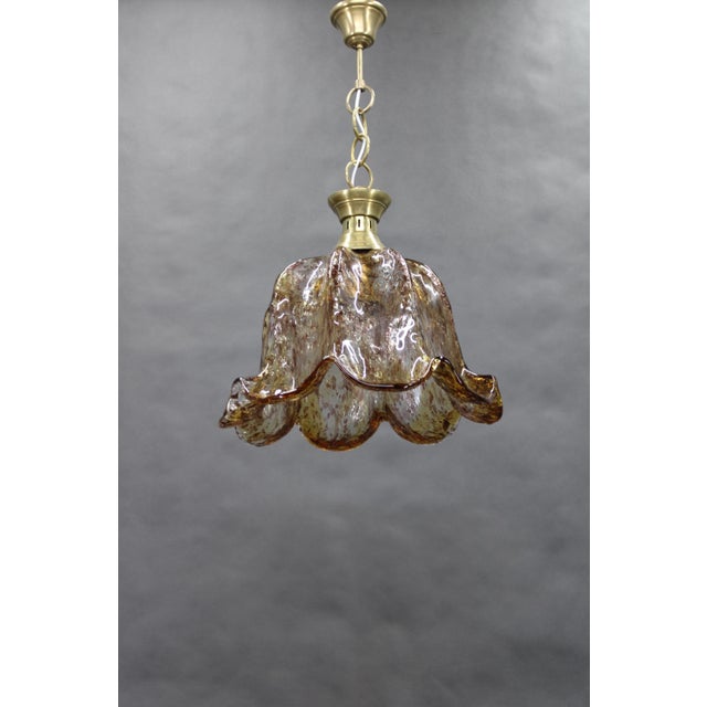 Large Murano Glass Pendant Light, Italy, 1980s For Sale - Image 3 of 12