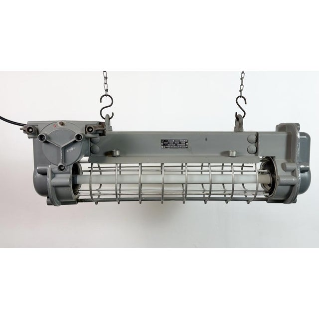 Industrial Grey Hanging Tube Light from Elektrosvit, 1970s For Sale - Image 10 of 18