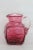 Pilgrim Glass Cranberry Pink Pebbled Rippled Small Pitcher For Sale - Image 10 of 13