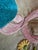 1970s Vintage French Hand Embroidered Lady Textile Panel, Circa 1970s, Dimensional Roses and Flowers, Unfinished Pillow Fragment For Sale - Image 5 of 13