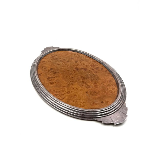 Art Deco Burl Wood Tray, France, 1930s For Sale - Image 9 of 11