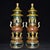 Pair of Vintage Cloisonné Enamel & Gilt Bronze Pagoda Censers / Shrine Vessels For Sale In Los Angeles - Image 6 of 9