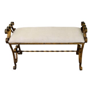 Mid 20th Century Vintage French Provincial Style Bench For Sale