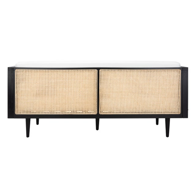 Black Helena French Cane Daybed - Black / Natural For Sale - Image 8 of 8