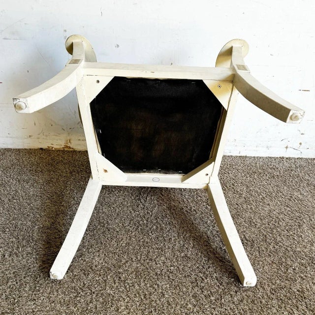 Ming Style Tessellated Stone Arm Chair With Brass Inlay - Maitland Smith Style For Sale In West Palm - Image 6 of 12