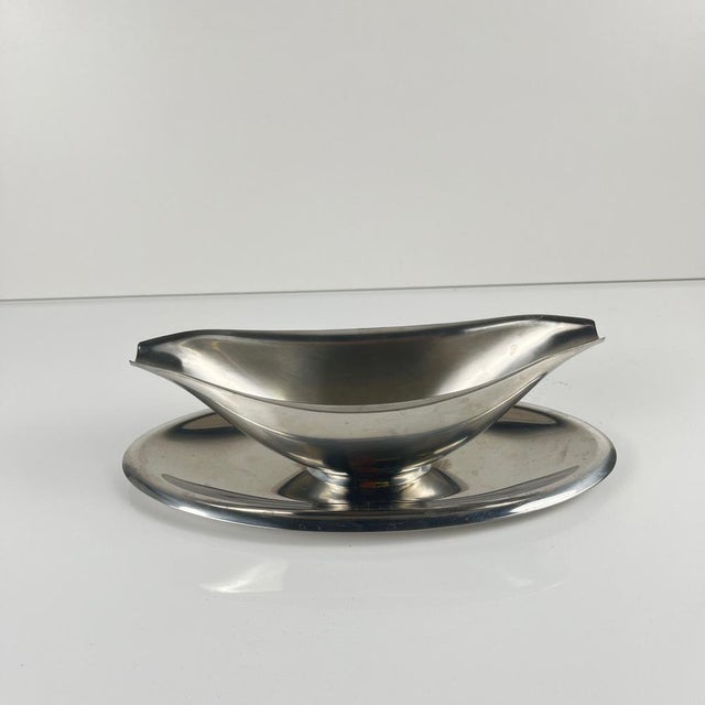 Stainless Steel Saucer by Letang Remy, 1960s For Sale - Image 4 of 9
