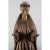 South American Santos Figure, circa 18th Century Wooden sculpture of a monk with glass eyes, most likely Saint Francis,...