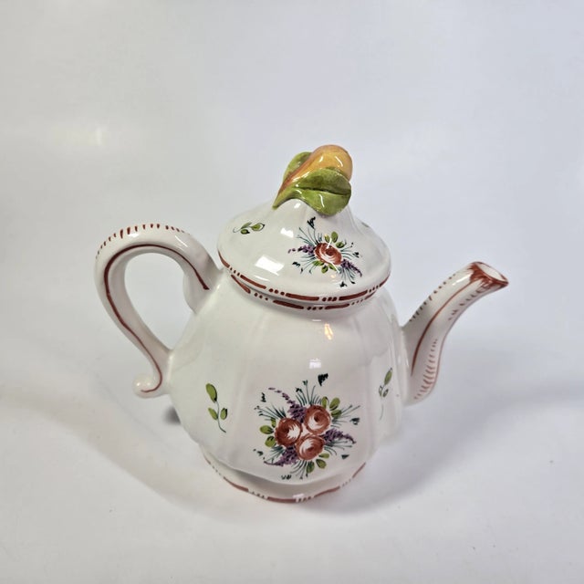 Italian Mojolica Pear Teapot For Sale - Image 11 of 12