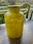 Imagine this lovely Vintage Yellow (with greenish tint) Italian Pottery Vase with Handle filled with blue or white...