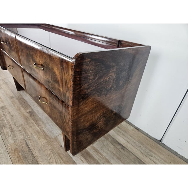 Mid-Century Modern Vintage Chest of Drawers with Glass Top, 1950 For Sale - Image 3 of 18
