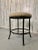 Mid-Century Modern Faux Bamboo Metal Stool For Sale - Image 3 of 11