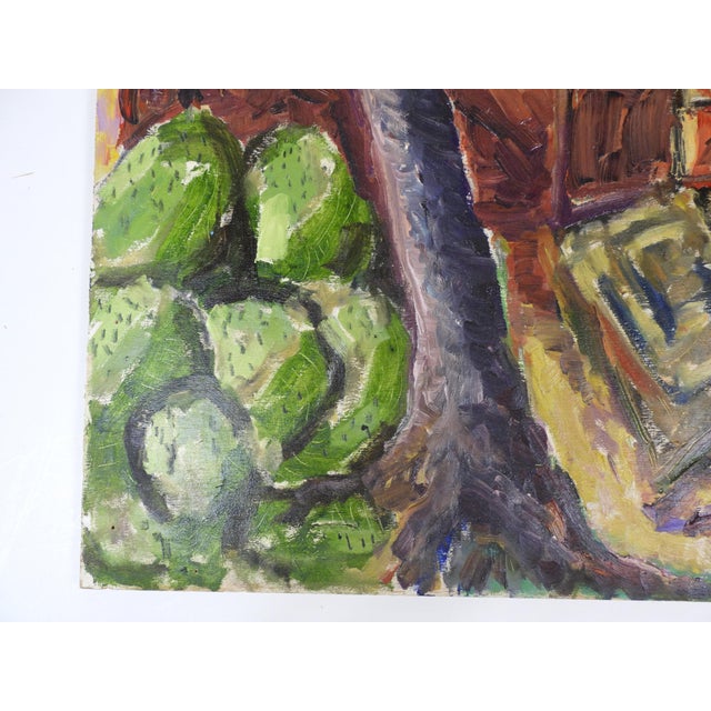 Contemporary Expressionist Joshua Tree Red Shed Landscape Painting For Sale In Seattle - Image 6 of 9
