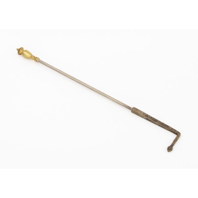 Brass Art Deco Brass Fireplace Four-Piece Tools Set For Sale - Image 8 of 12