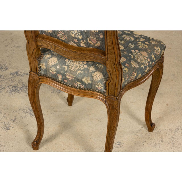 Set of 12 Late 19th Century French Provincial Louis XV Oak Dining Chairs For Sale - Image 15 of 18