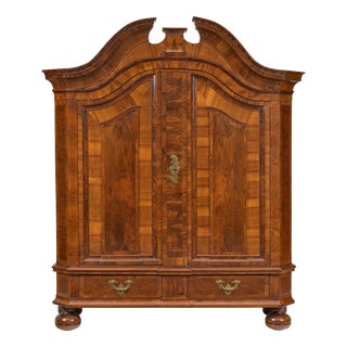 Baroque Walnut Hallway Cabinet, Northern Germany, 1740s For Sale