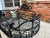 Mid-Century Modern Wrought Iron Outdoor Garden Bar Cart in Black For Sale - Image 3 of 12