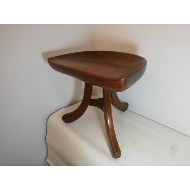 from the Turin school, this beautiful stool is crafted and shaped in wood. Very beautiful shapes. Designed by Mario...