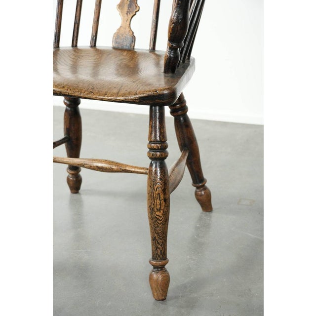 Antique English Windsor Highback Chair, 1800s For Sale - Image 9 of 13