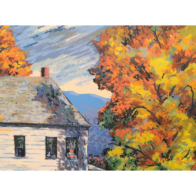 American 1946 Serigraph "Vermont Auction" by Harry Shokler For Sale - Image 3 of 6