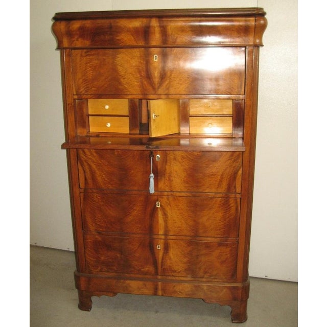 Antique Secretaire in Mahogany, 1850s For Sale - Image 10 of 13