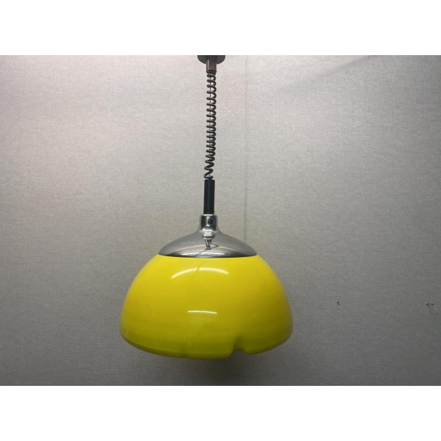 Mid-Century Modern Space Age Mushroom Ceiling Lamp in Yellow by Cosack, 1960s For Sale - Image 3 of 18