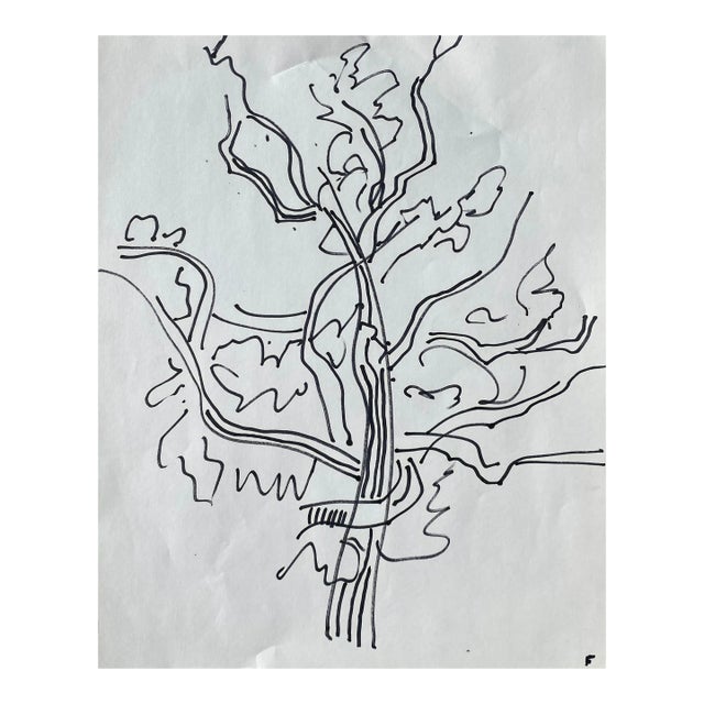 1960s Frank Wallace Tree Drawing For Sale