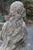 Garden Statue in Reconstituted Stone with Figure of Classical Maiden Holding Flowers For Sale - Image 6 of 16