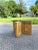Late 20th Century Boho Petite Side Table or Coffee Table | Interlocking Rattan Block Base With Glass Top For Sale - Image 5 of 12