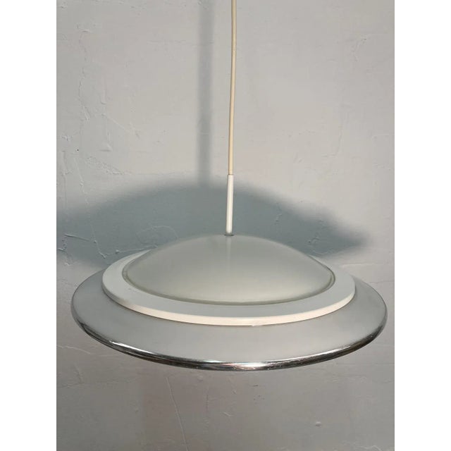 Silver Space Age UFO Pendant Lamps from Marlin, 1960s For Sale - Image 8 of 18
