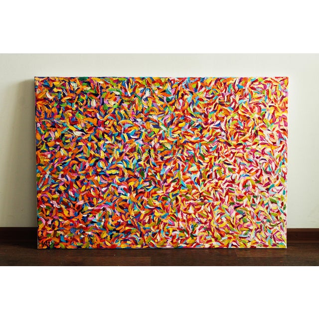 Textile Artist Andrei Sitsko "The Garden 14. Abstract Series" Modern Original Painting For Sale - Image 7 of 12