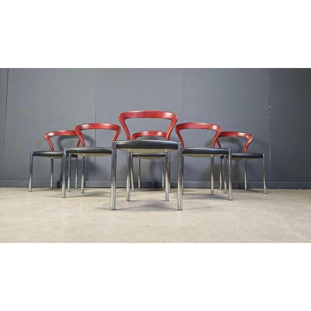 Vintage Lotus Chairs by Hartmut Lohmeyer for Kusch & Co., 1970s, Set of 6 For Sale - Image 10 of 14