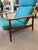 Mid Century Modern Adjustable Lounge Chair with matching ottoman in the original Teal upholstery! Striking design by Arne...