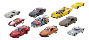 Miniature Porsche Car Toys, Set of 10