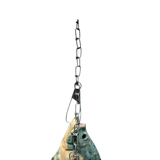 Ceramic Vintage Coastal / Nautical Trompe l'Oeil Handmade Ceramic Pottery Caught / Chain of Fish Cabin / Hunting Lodge Sculpture For Sale - Image 7 of 8