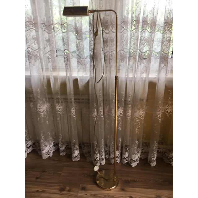 Metal Vintage Brass Floor Lamp, 1970s For Sale - Image 7 of 11