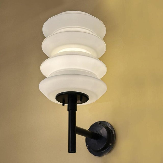 Large Wall Lights in Opaline Glass from Raak, 1960s, Set of 2 For Sale - Image 6 of 13