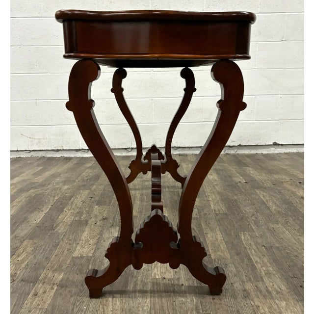This is a gorgeous vintage Victorian Biedermeier style parlor table, console table, or center table. Solid and sturdy,...