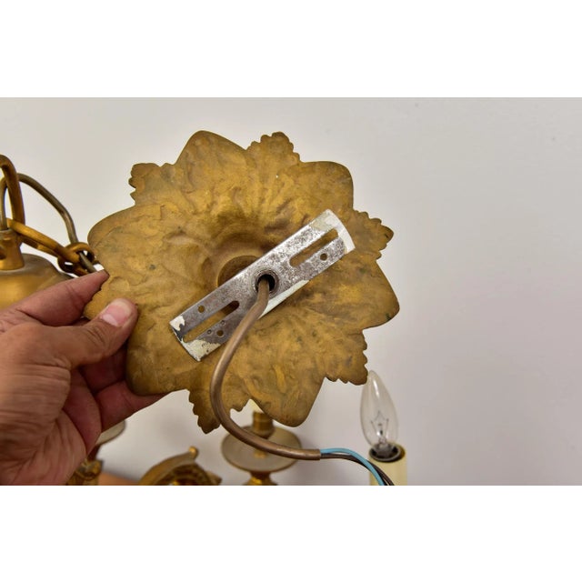 Bronze Antique French Gilt Bronze Louis XV Eight Arm Chandelier For Sale - Image 8 of 10