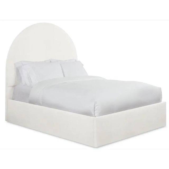 Modern Poppy King Headboard, Ivory Velvet For Sale - Image 3 of 5