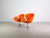 Swan Chair with Orange Upholstery by Arne Jacobsen for Fritz Hansen For Sale - Image 5 of 13