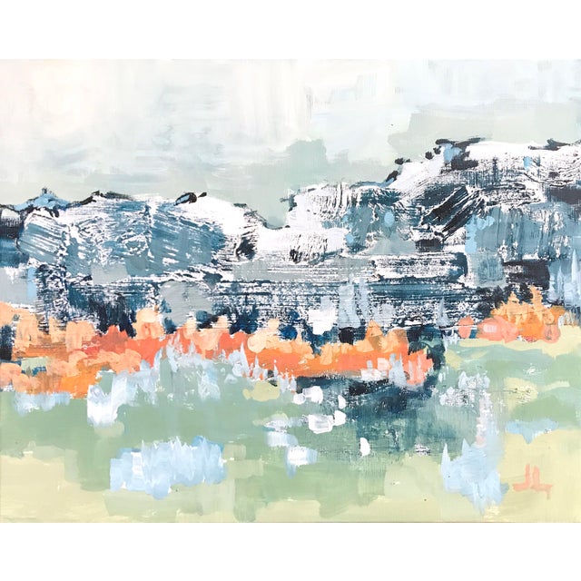 Acrylic painting on Cotton canvas. Palette knife for thick textures and Glossy finish. 7.5" thick painted edges Ready to hang