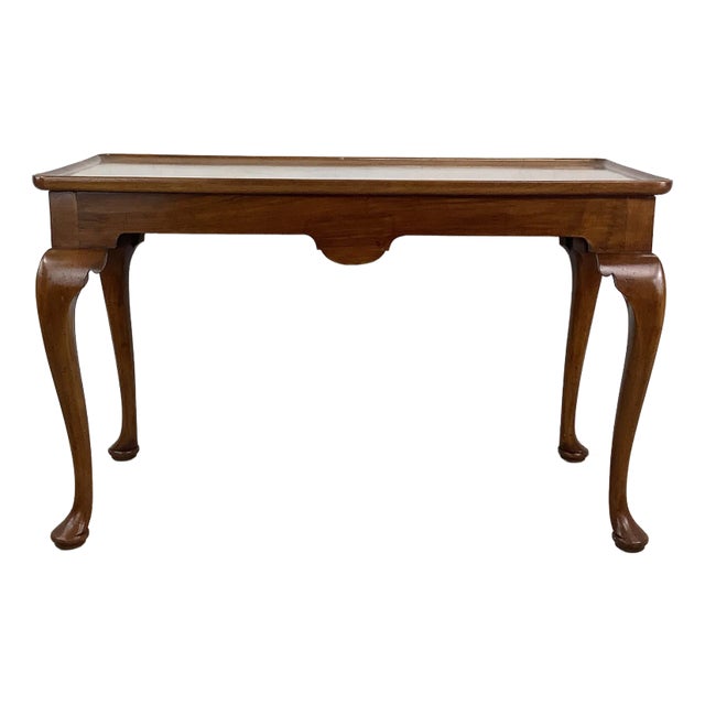 Queen Anne Style Cherry Console Table For Sale