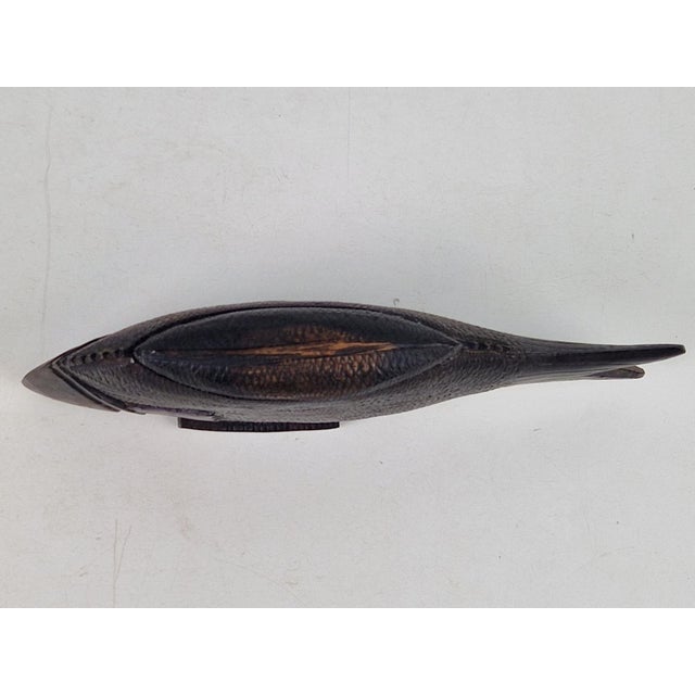 Black Vintage African Fish in Hand Carved Ebony Wood, 1950s For Sale - Image 8 of 13