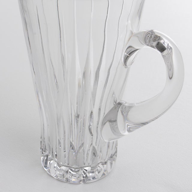 Metal 1940s Silver Plate and Crystal Barware Cocktail Martini Pitcher with Stirrer Spoon For Sale - Image 7 of 17