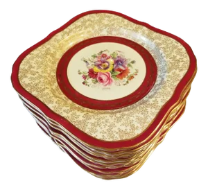 12 Antique Royal Worcester Hand Painted Plates