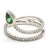 Early 21st Century 0.43ctw Tsavorite Garnet & Diamond Coil Ring, 14k White Gold, Ring Size 3.75 For Sale - Image 5 of 6